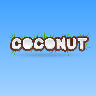 Coconut Text Effect branding design graphic design illustration logo text effect typography vector