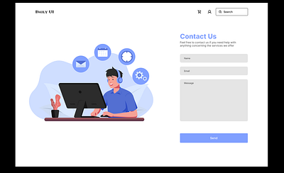 Day 028 Daily UI - Contact Us Page