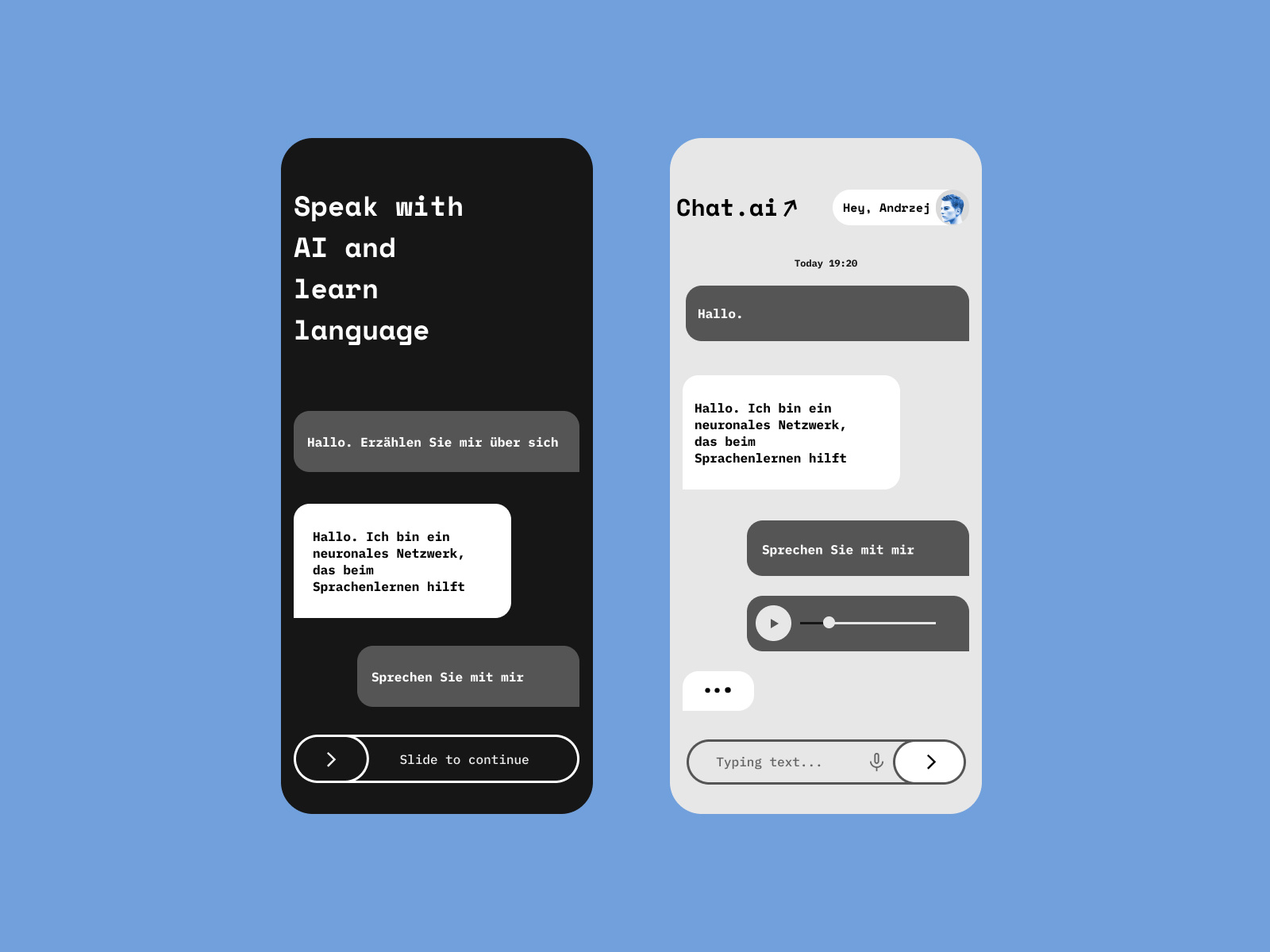 Example of Chat AI
Mobile UI