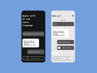 Chat AI Mobile UI app design mobile ui