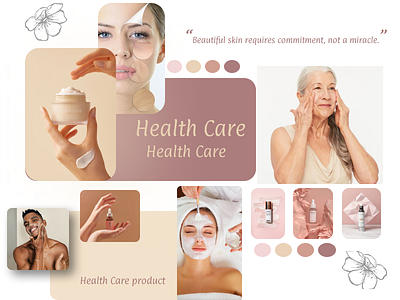 SkinCare - Mood Board fashion graphic design mood moodboard ui ux