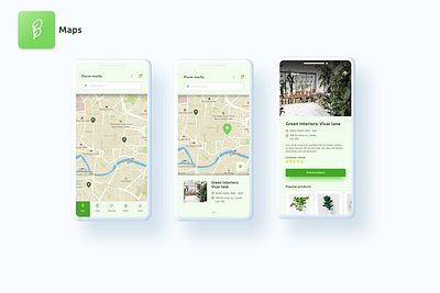 Green Interiors UI design mobile sketch ui ux