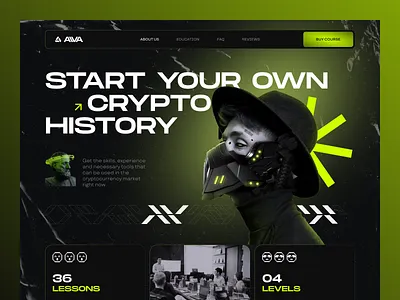 Web Design for Crypto Courses 3.0 design black ui blockchain design branding crypto crypto design crypto website dark ui dark website defi design graphic design illustration inspiration landing page ui ui design ux web website design