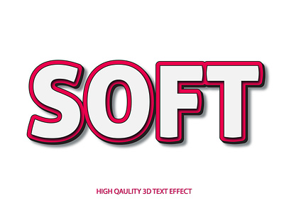 High Quality 3D Text Effect template 3d text editable text edtable text effect graphic design high quality logo pink color soft text text effect