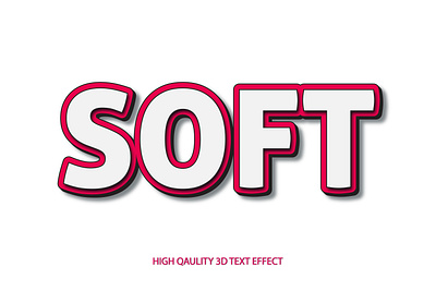 High Quality 3D Text Effect template 3d text editable text edtable text effect graphic design high quality logo pink color soft text text effect
