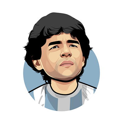 Maradona vector cartoon avatar art avatar caricature cartoon design digital illustration illustration vector vectorart