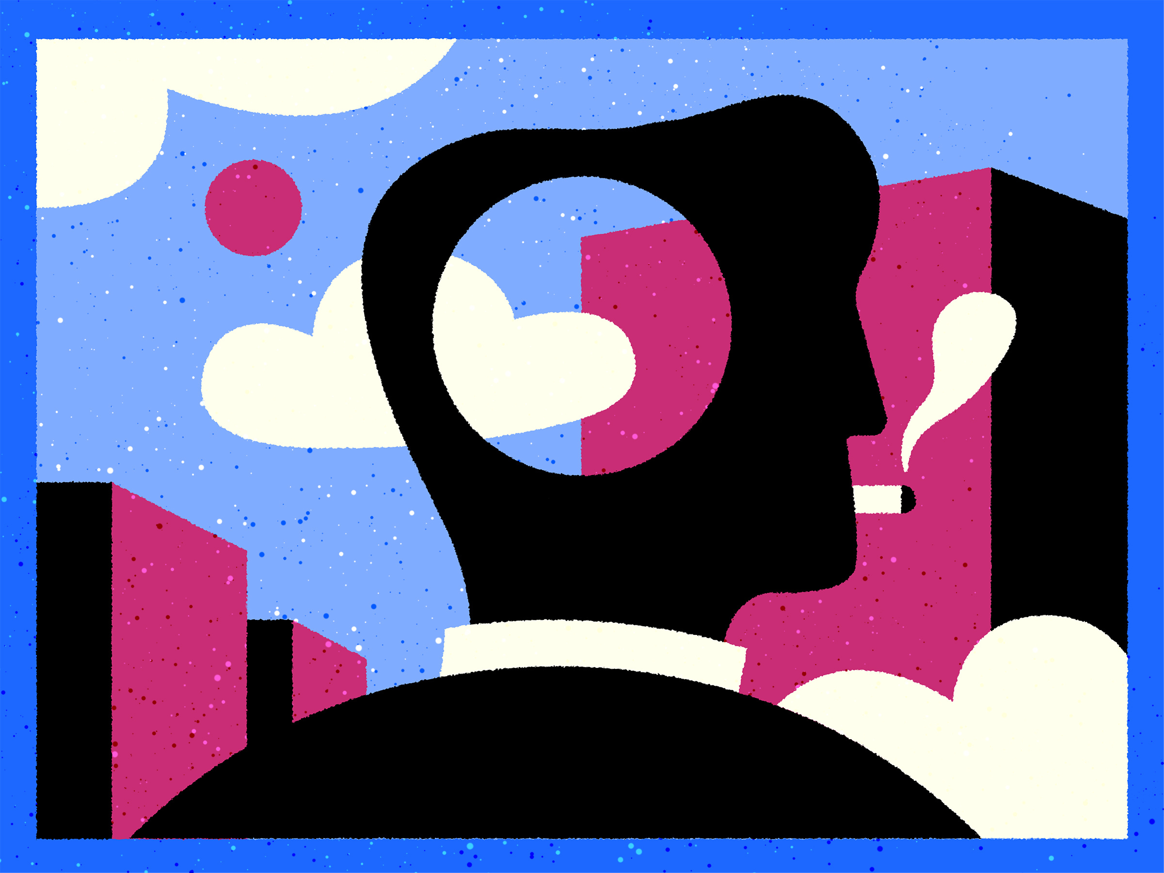 carefree carefree city head hole illustration smoking space