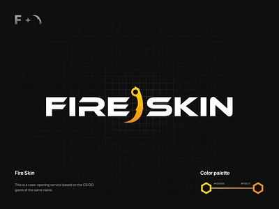 Fire Skin: logo and brand design branding csgo easport game logo gamer gaming gaming logo indentity logo logo design logotype mark minimal logo symbol typography vector