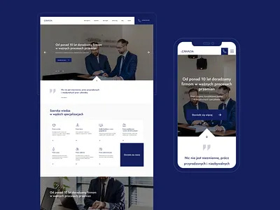 Zawada - Law office blue clean corporate law law office lawyer lawyers minimalism mobile office website white