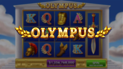 Slots casual game "Olympus" 2d 2d art casual casual game cg design game logo ui