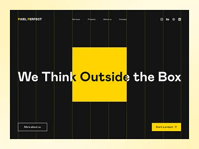 Pixel Perfect Website Design: Design Agency Landing Page agency clean design concept design ui ui design uiux web web design website