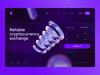 Design for a Web3 app | Lazarev. 3d animation bitcoin btc buy crypto cryptocurrency design exchange market motion graphics nft tokens trade ui ux value wallet web web3