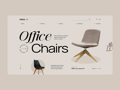 Hero Layout #4 desktop furniture home page layout typography uiux web design website