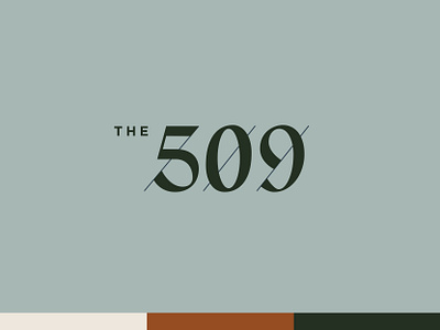 The 509 apartments brand logo memphis numbers type typography