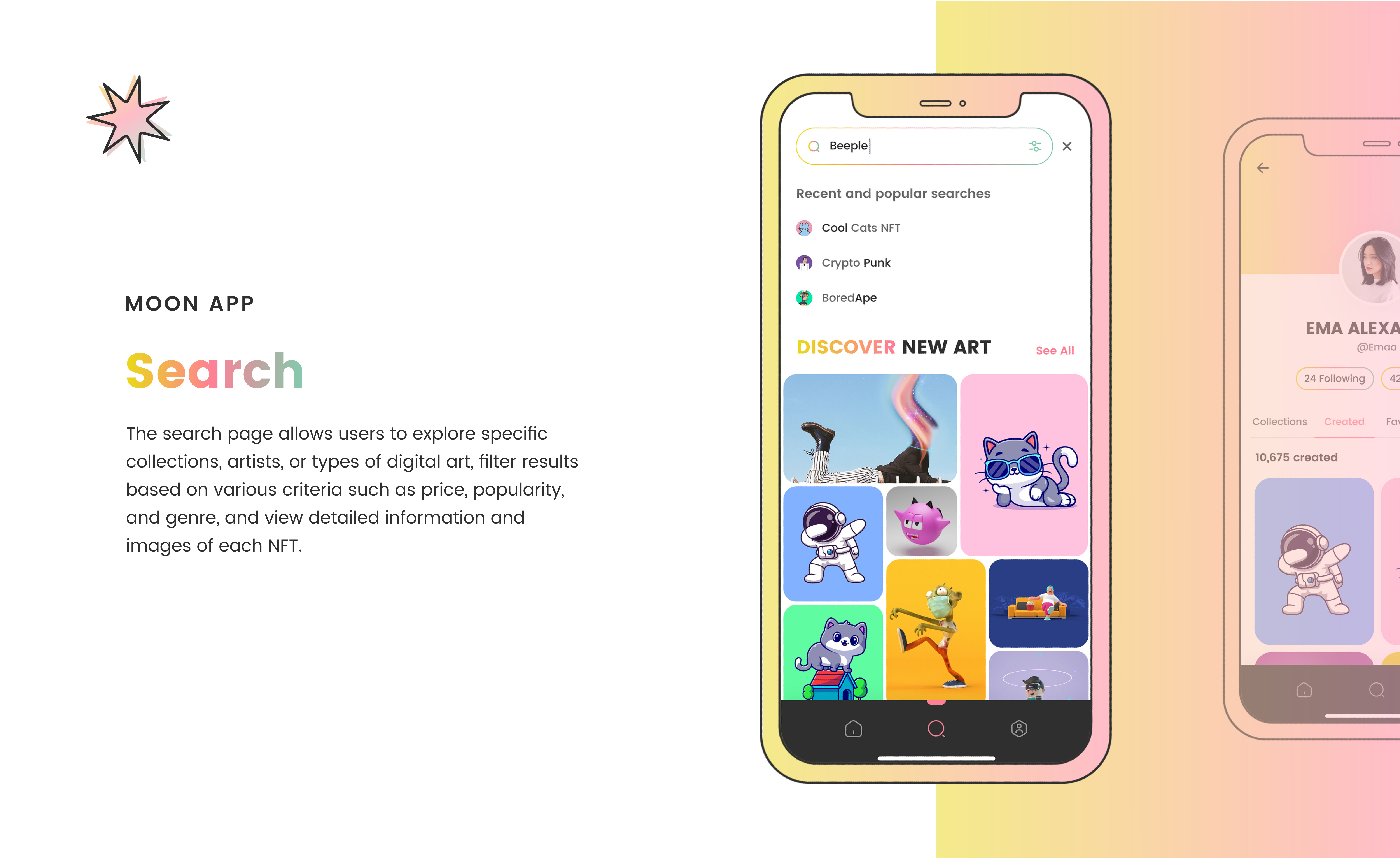 Moon NFT Marketplace Case study by Zlati on Dribbble