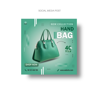Bag Sale Social Media post template fashion social media