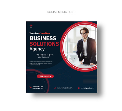 Business Solution Agency Social Media post social banner