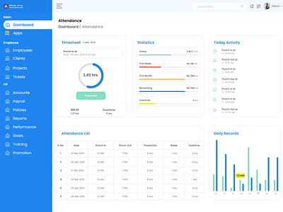 Online attendance dashboard app attendance dashboard branding dashboard design design graphic design illustration logo motion graphics online attendance ui ux vector