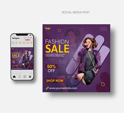 Fashion Sale Social Media post template business social media