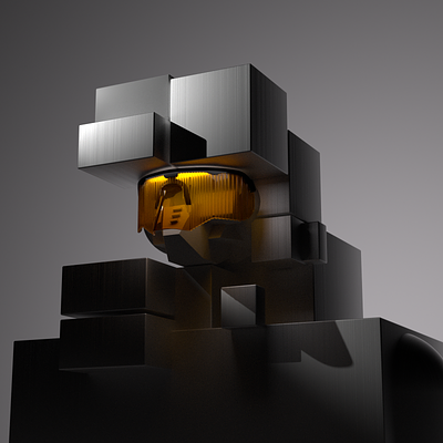 Shifting robot with cool glasses 3d 3d illustration animation character dramatic light glasses gundam illustration octane rendering robot