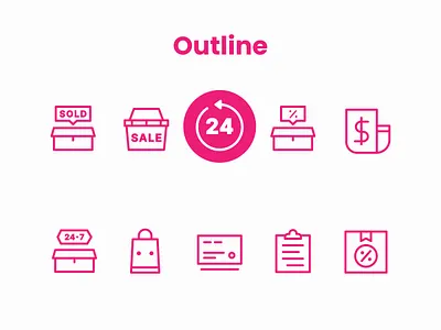 E-commerce Icon Pack cart delivery box ecommerce icon icon pack iconography internet minimalist outline style sale shopping