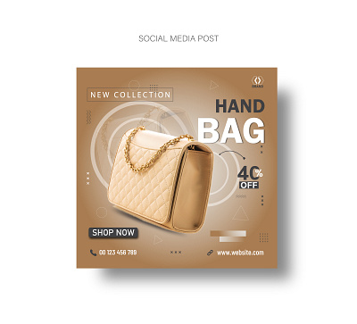 Hand Bag Social Media Post template advertising design instagram promotion