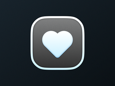 White heart! brand branding care design figma health heart icon illustration ios logo love macos mobile noise saas snow swift valentine white