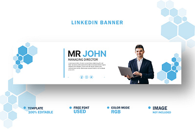 LinkedIn Banner Design template social communication social media cover