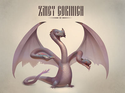 Slavic mythology: Zmey character characterdesign digitalart illustration logo mascot design motion graphics ui vector illustration