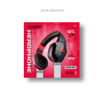 Headphone Sale Social Media post product launch