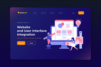 WebMKR Website landing page custom design design ecommerce website graphic design illustration landing page ui uiux uiux design ux vector website website design website landing page