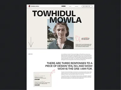 Portfolio ©2022 about page clean design experimantal landing page minimal modern portfolio portfolio website tm22b trendy ui uiux web web design website