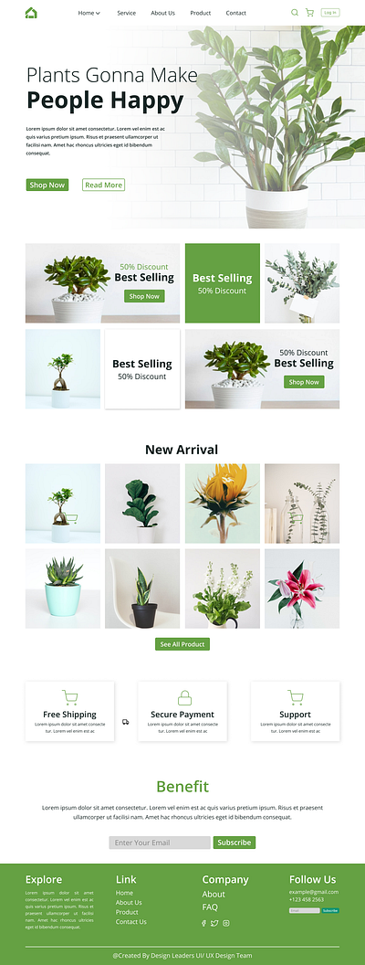 Plant Sell Website UI/ UX Design adobe photoshop branding graphics design illustration ui ux vector vector art