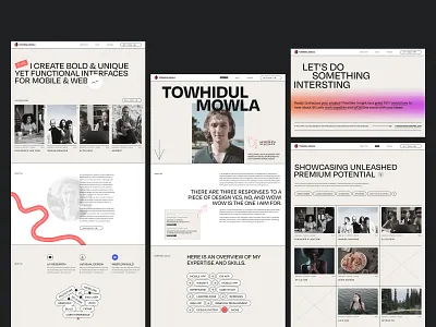 Portfolio ©2022 about page clean design experimantal landing page minimal modern portfolio portfolio website tm22b trendy ui uiux web web design website