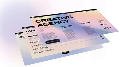 Fade In Studios Landing Page animation branding contact form contactform gradient graphic design graphicdesign landing page landingpage motion graphics ui