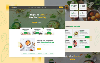 Meal Prep Web Design design ui ux