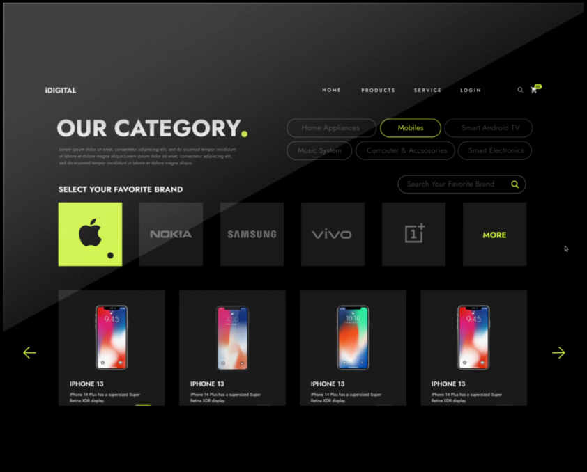 IDigital Ecommerce UI + UI Animation ecommerce mobile ui ux