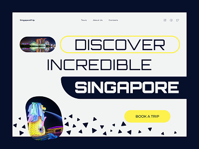 Trip to Singapore design ui web design