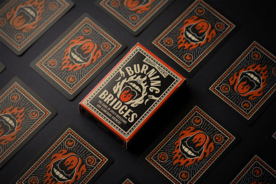 Burning Bridges burn burning card deck card game cards deck deck of cards fire hot hot sauce lettering nevesman portugal tongue
