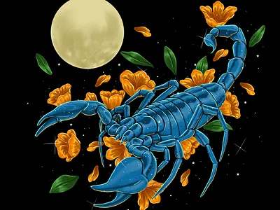 Scorpion of the night art design digital art illustration photoshop