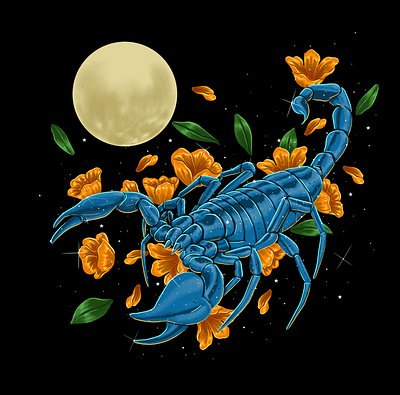 Scorpion of the night art design digital art illustration photoshop