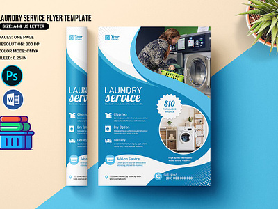 Laundry Service Promo Flyer cleaning service clothes clothing dress dry cleaning dry cleaning flyer dry cleaning service garments laundry laundry cleaning laundry flyer laundry service ms word pants photoshop template self service laundry wash wash and press washing machine wear
