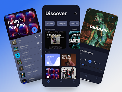 Music Player app design media music ui ux