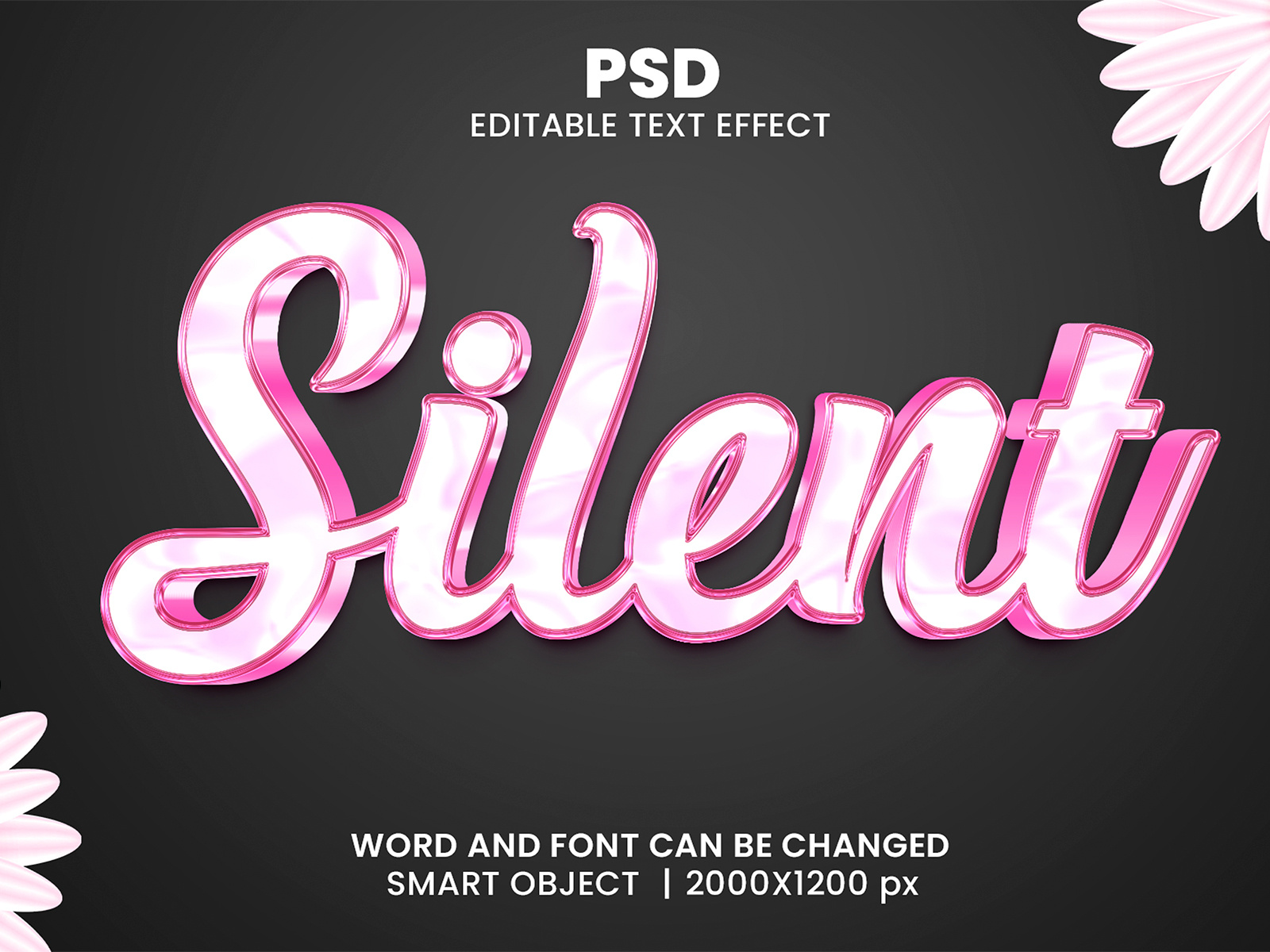 Rose Gold 3d Editable Photoshop Text Effect Template By Bdrobin On Dribbble