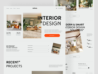 Interior design agency homepage UI architect architecture bedroom civil engineering design studio ecommerce home decoration home page homedecor homepage interior agency interior architecture interior design interiors landing page real estate web web design website website design