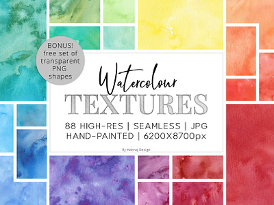 88 Hi-Res Watercolor Textures