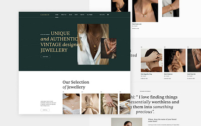 Jewelry Online Store Website branding ui web design