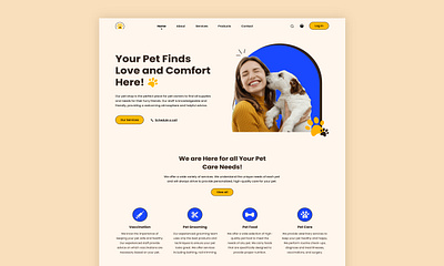 Pet shop website design best shot clean dog figma graphic design header hero section homepage landing page pet pet shop pet shop landing page pet shop website services trend ui design ux web design website design