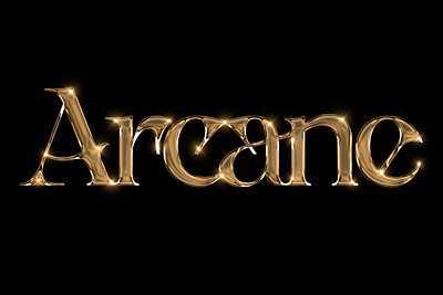 Arcane Vintage Clothing Logo branding branding design custom type design font glow glowing gold golden graphic design logo logo design magic photoshop sparkle type typeface