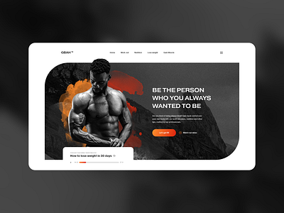 Fitness Page design fitness gym muscle ui ux website
